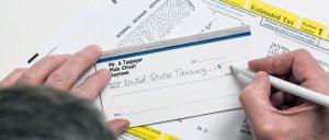 Writing check to IRS for taxes